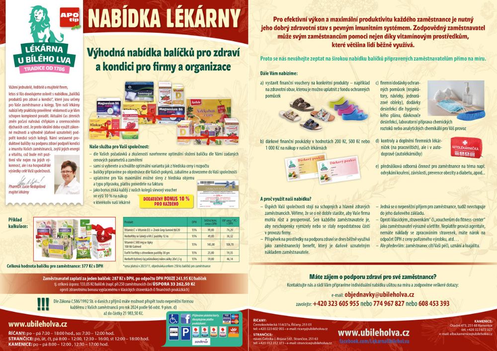 Výhodná nabídka balíčků pro zdraví a kondici pro firmy a organizace