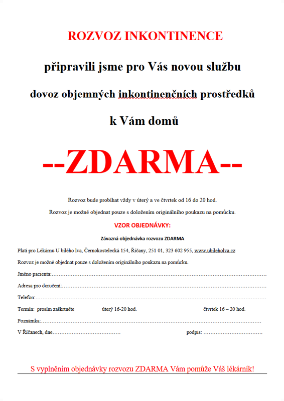 ROZVOZ INKONTINENCE